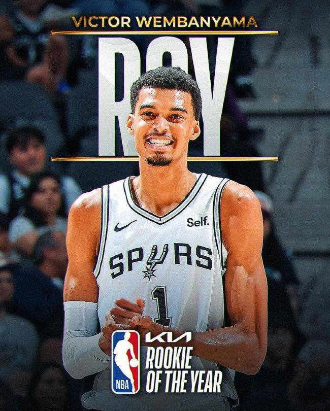  马刺新秀文班亚马当选月最佳  